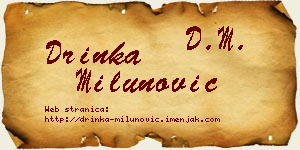 Drinka Milunović vizit kartica